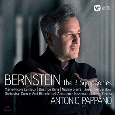 Antonio Pappano ʵ Ÿ:  1-3 (Leonard Bernstein: The 3 Symphonies) Ͽ ĳ, Ÿüĥ ǿ ɽƮ