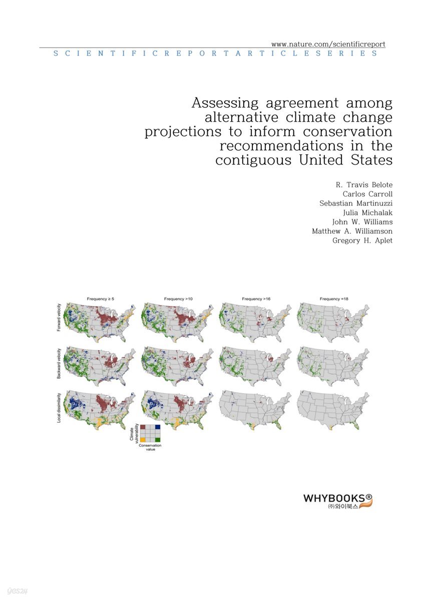 Assessing agreement among alternative climate change projections to inform conservation recommendations in the contiguous United States