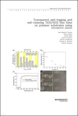 Transparent anti-fogging and self-cleaning TiO2SiO2 thin films on polymer substrates using atmospheric plasma