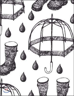 Raining Notebook: Rain Journal Book Ruled Lined Page for Kids Teen Girl Boy Women Men Great for Writing Pencil Drawing Diary Record Note