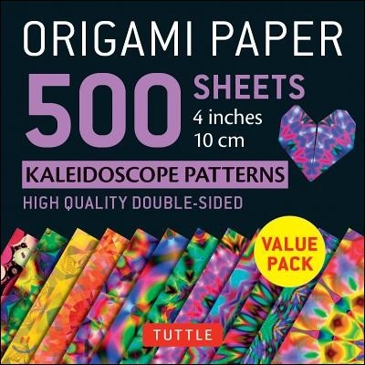 The Origami Paper 500 sheets Kaleidoscope Patterns 4" (10 cm)