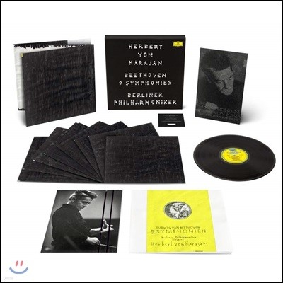 Herbert Karajan,Berliner Philharmoniker,Ludwig van Beethoven — Herbert von Karajan 베토벤: 교향곡 전곡 (1960년대 녹음) 카라얀, 베를린 필하모닉 (Beethoven: 9 Symphonies) 앨범 커버