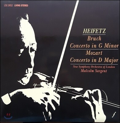 Malcolm Sargent,New Symphony Orchestra Of London — Jascha Heifetz 브루흐 / 모차르트: 바이올린 협주곡 (Bruch: Violin Concerto Op.26 / Mozart: K.218) 앨범 커버