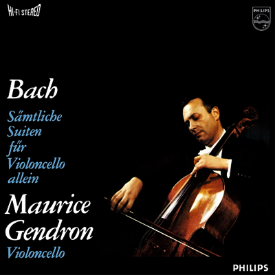 바흐: 첼로 모음곡 전곡 1 - 6번 (Bach: Cello Suites Nos.1 - 6) (180g)(3LP Boxset) - Maurice Gendron