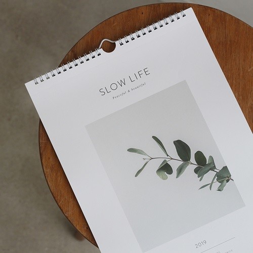 2019 Slow life wall calendar - 슬로우라이프 벽걸이캘린더