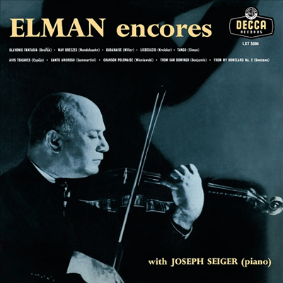 Mischa Elman,Joseph Seiger — 미샤 엘만 - 앙코르 (Mischa Elman - Encores) - Mischa Elman 앨범 커버