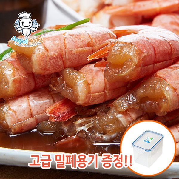 [엔젤쿡]랍스터맛 자연산 특대 프리미엄 붉은왕새우장 대하880g 세트 (맛간장포함)