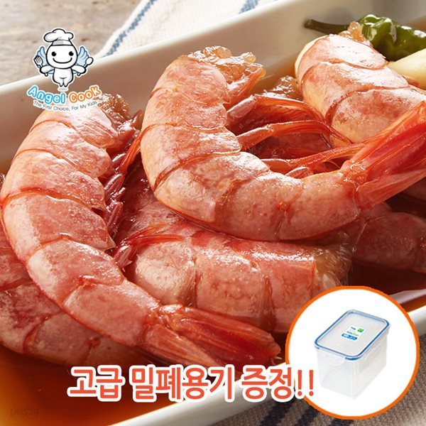 [엔젤쿡]랍스터맛 자연산 특대 프리미엄 붉은왕새우장 대하220g 세트 (맛간장포함)