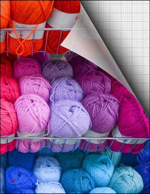 Knitting Design Graph Paper 4: 5; Suitable for Most Knitting Projects with Standard Yarn; 4 Stitches Measures 5 Rows; 115 Sheets