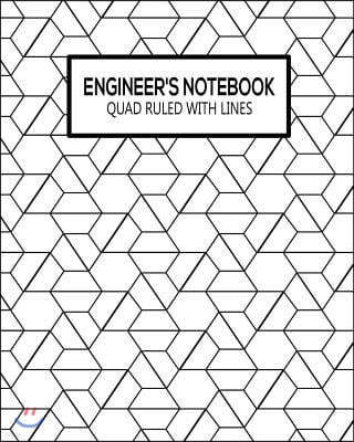 Quad Ruled with Lines: Dual Paper Softcover Notebook with Alternating 5x5 Inch Graph Ruled and Lined Pages for Engineers, Scientists and Make