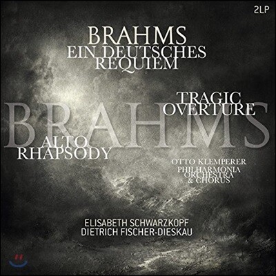 Otto Klemperer, Philharmonia Orchestra, Elizabeth Schwarzkopf, Dietrich Fischer-Dieskau — Otto Klemperer 브람스: 독일 레퀴엠, 비극적 서곡, 알토 랩소디 (Brahms: Ein Deutsches Requiem, Tragic Overture, Alto Rhapsody) 오토 클렘페러 앨범 커버