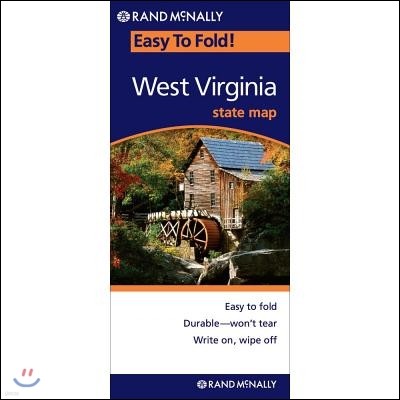 West Virginia Laminated Fold Map