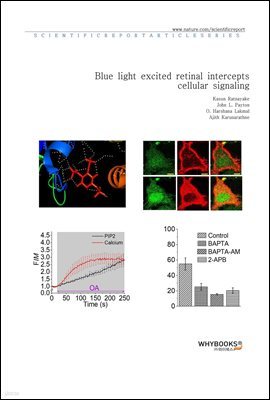 Blue light excited retinal intercepts cellular signaling