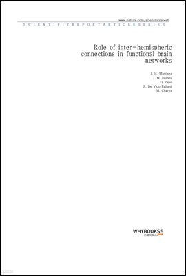 Role of inter-hemispheric connections in functional brain networks