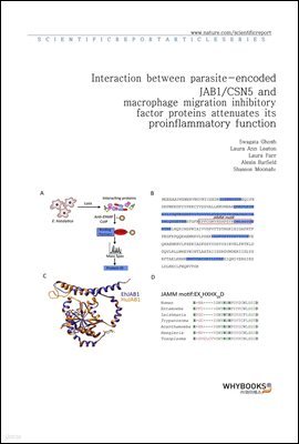 Interaction between parasite-encoded JAB1CSN5 and macrophage migration inhibitory factor proteins attenuates its proinflammatory function