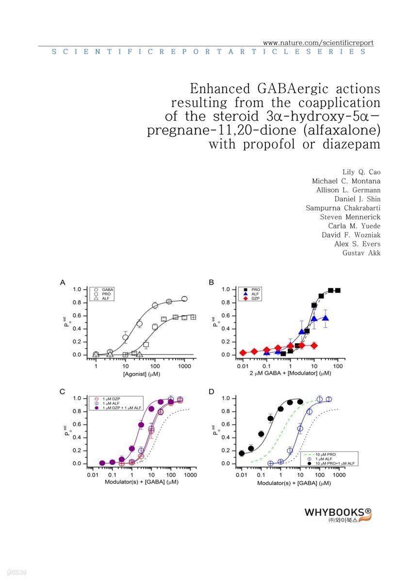 Enhanced GABAergic actions resulting from the coapplication of the steroid 3α-hydroxy-5α-pregnane-11,20-dione (alfaxalone) with propofol or diazepam