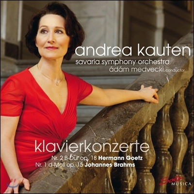 Andrea Kauten 브람스: 피아노 협주곡 1번 / 괴츠: 피아노 협주곡 2번 (Kauten: Piano Concertos) 안드레아 카우텐 [2CD]
