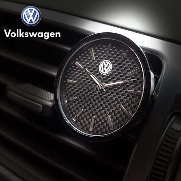 폭스바겐 클립 접착식 차량용 시계 VW-C100BK