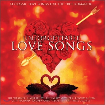 Various Artists — 러브송 모음집 (Unforgettable Love Songs: 14 Classic Love Songs for the True Romantic) 앨범 커버