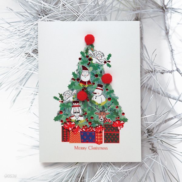 FS1030-3 크리스마스카드,트리카드,산타카드,성탄절,미니카드,루돌프,카드