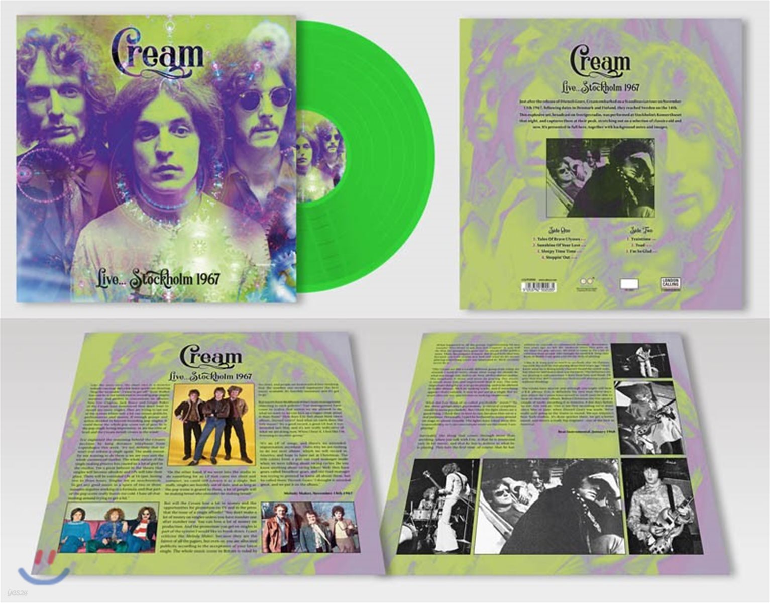 Cream (크림) - Live Stockholm 1967 [그린 컬러 LP]