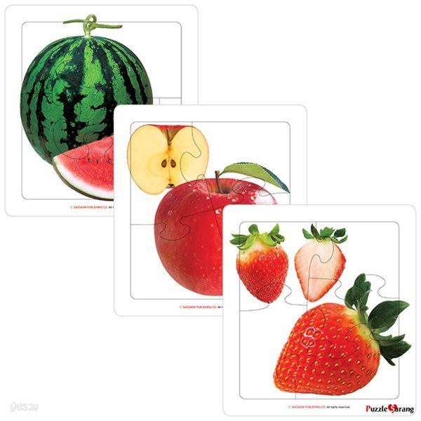 3 4 5조각 판퍼즐 - 달콤한 과일 (3종)