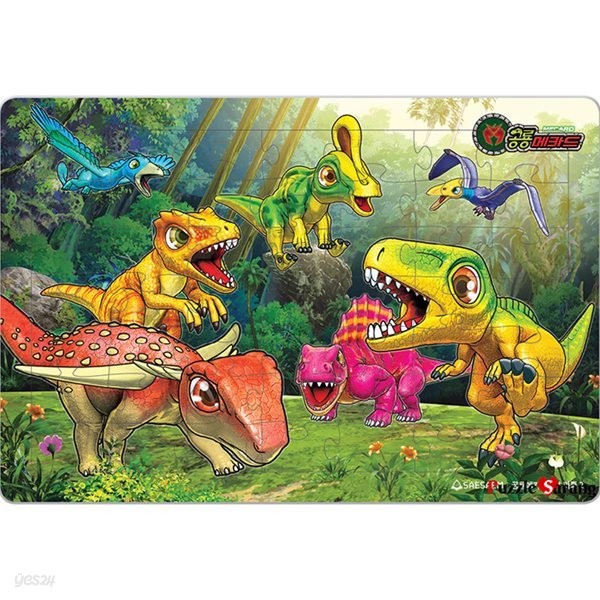 49 64 랜덤조각 판퍼즐 - 공룡메카드
