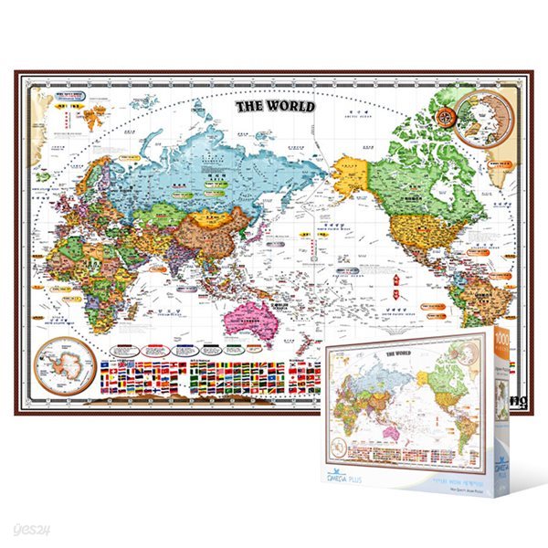 1000피스 직소퍼즐 - 세계 지도 (화이트)