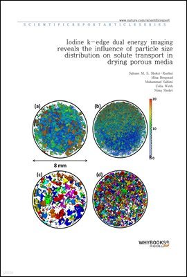 Iodine k-edge dual energy imaging reveals the influence of particle size distribution on solute transport in drying porous media