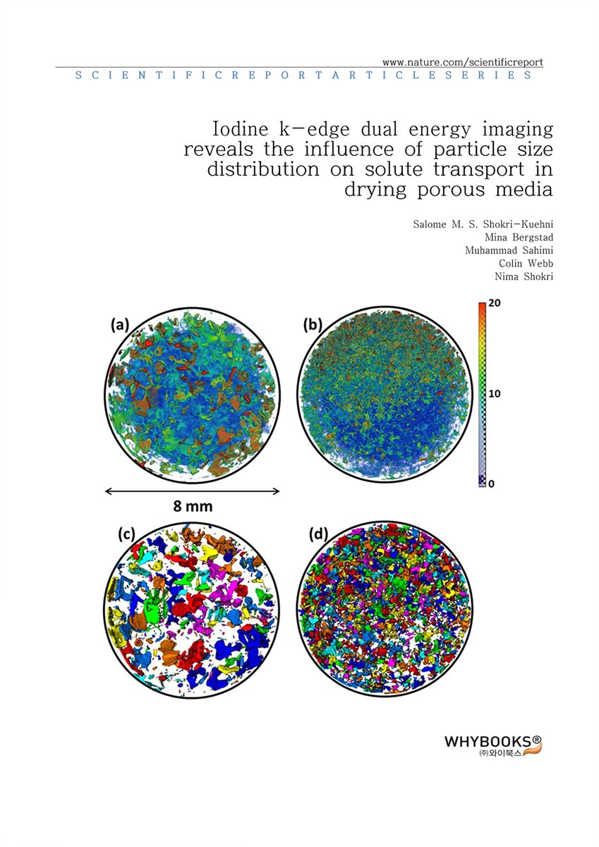 Iodine k-edge dual energy imaging reveals the influence of particle size distribution on solute transport in drying porous media