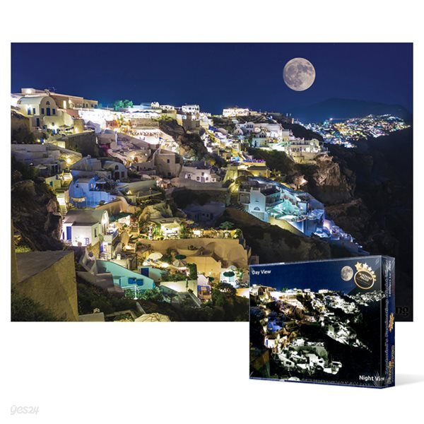 1000피스 직소퍼즐 - 산토리니의 황홀한 야경 (야광)