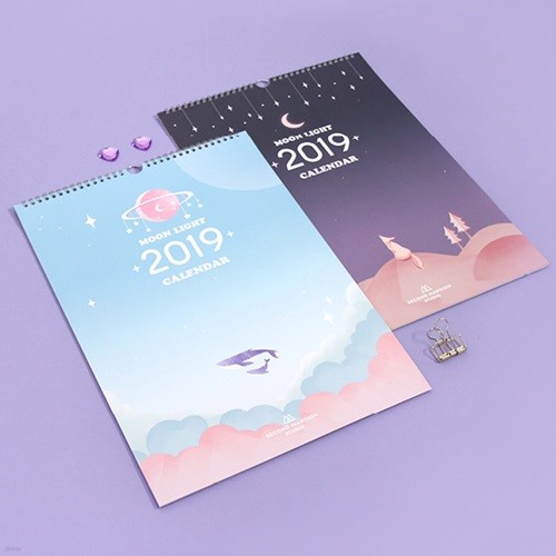 2019 MOONLIGHT WALL CALENDAR