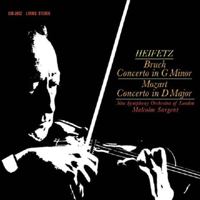 Malcolm Sargent,Jascha Heifetz — 브루흐 & 모차르트: 바이올린 협주곡 (Bruch & Mozart: Violin Concertos) - Malcolm Sargent 앨범 커버