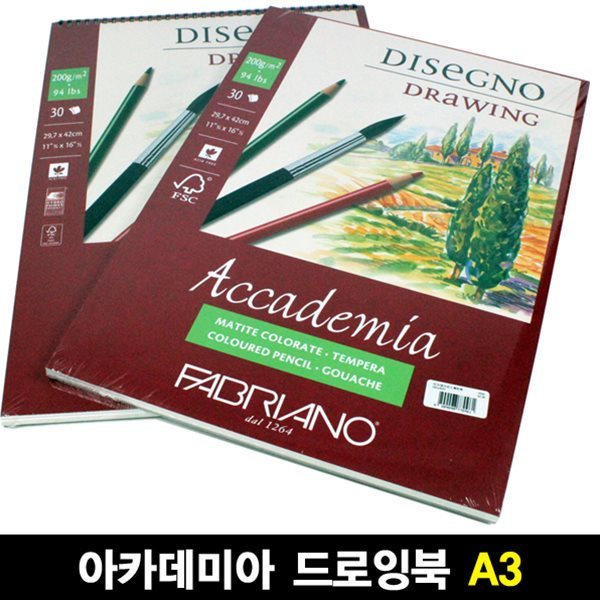 파브리아노 아카데미아 드로잉북 200g A3 AC06