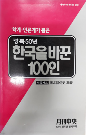 학계 언론계가 뽑은 광복50년 한국을 바꾼 100인