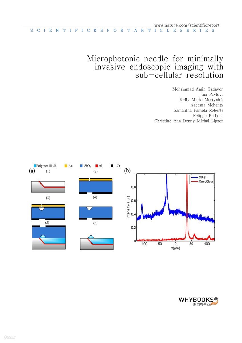 Microphotonic needle for minimally invasive endoscopic imaging with sub-cellular resolution