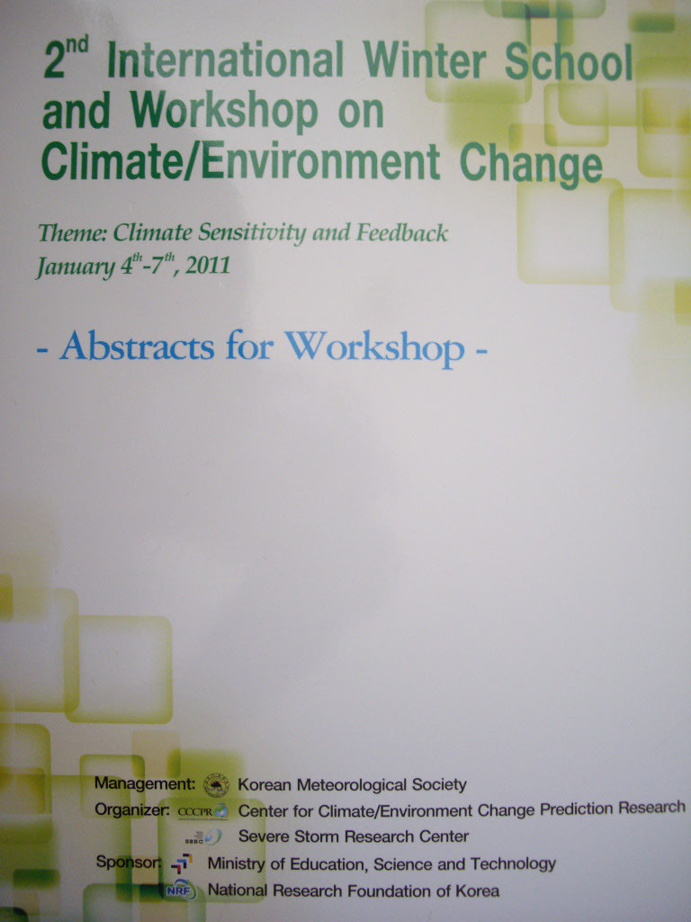 International Winter School and Workshop on Climate/Environment Change - Abstracts for Workshop