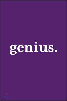 Genius. Journal White on Purple Design