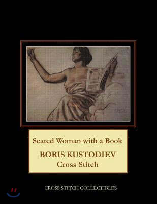 Seated Woman with a Book: Boris Kustodiev Cross Stitch Pattern