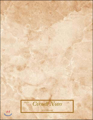 Marble Cornell Notes Notebook: Blank Composition Book of Systematic Method Outline Composed of Notebook with Column and Line Format