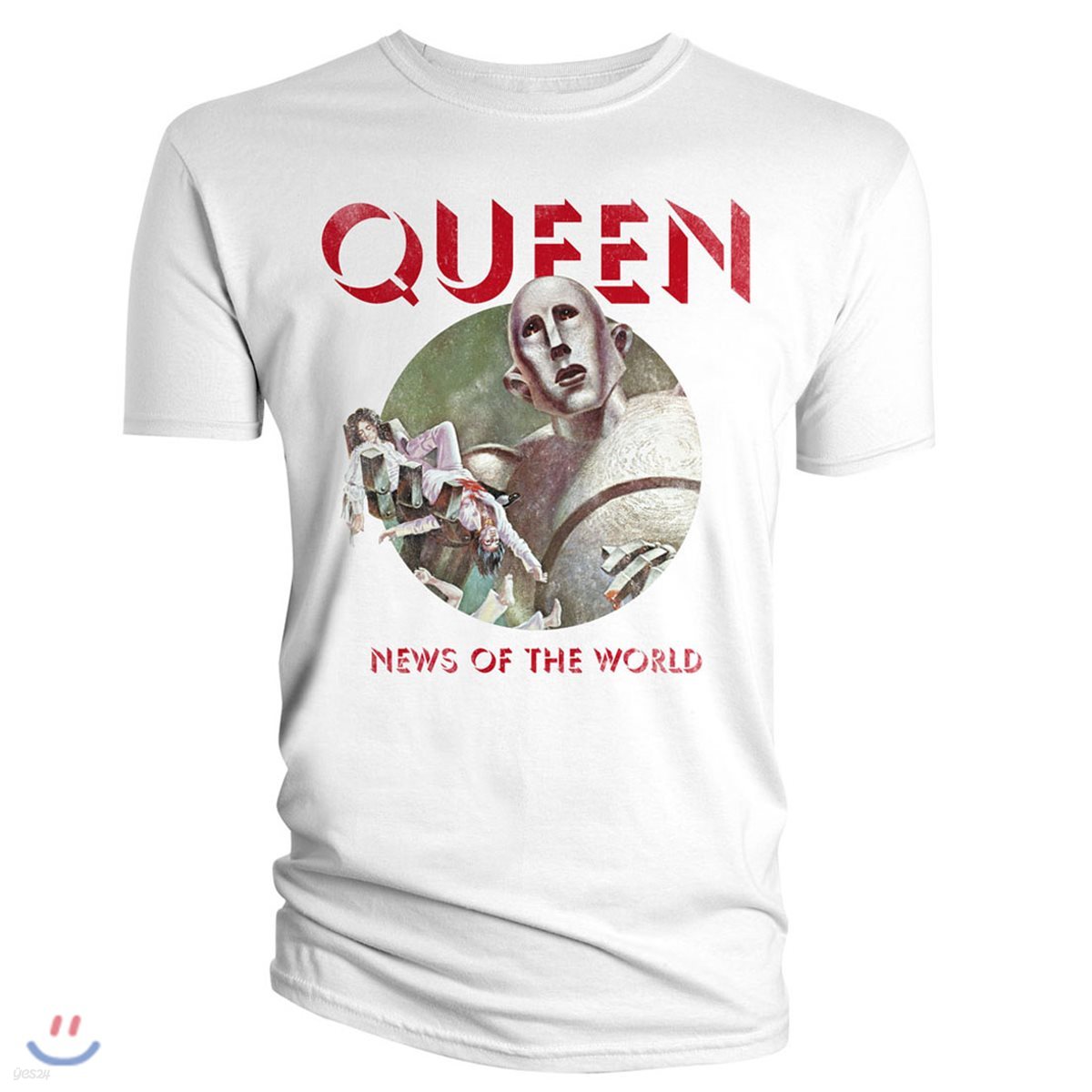 퀸 브라바도 News Of The World 티셔츠 [L사이즈] (Queen T-Shirt News Of The World)