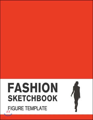 Fashion Sketchbook with Figure Template: Fashion Sketchpad with Lightly Drawn Large Croquis for Fashion Designers