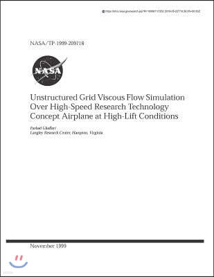 Unstructured Grid Viscous Flow Simulation Over High-Speed Research Technology Concept Airplane at High-Lift Conditions