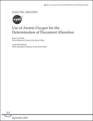 Use of Atomic Oxygen for the Determination of Document Alteration