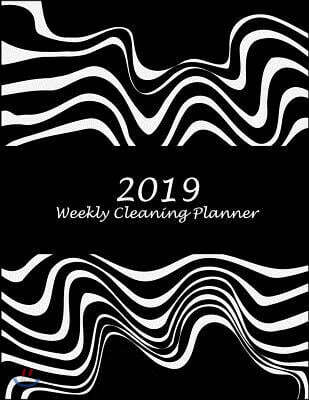 2019 Weekly Cleaning Planner: Artist Black Color, 2019 Weekly Cleaning Checklist, Household Chores List, Cleaning Routine Weekly Cleaning Checklist