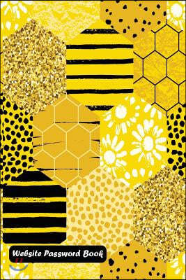 Website Password Book: Honeycomb Cover