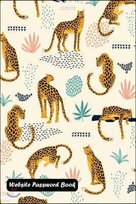 Website Password Book: Leopards Cover