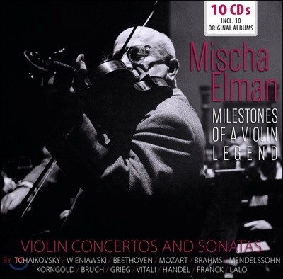 Mischa Elman ̻  ְ, ҳŸ  (Mischa Elman - Violin Concertos And Sonatas) [10CD Boxset]