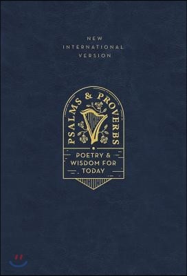 Niv, Psalms and Proverbs, Leathersoft Over Board, Navy, Comfort Print: Poetry and Wisdom for Today