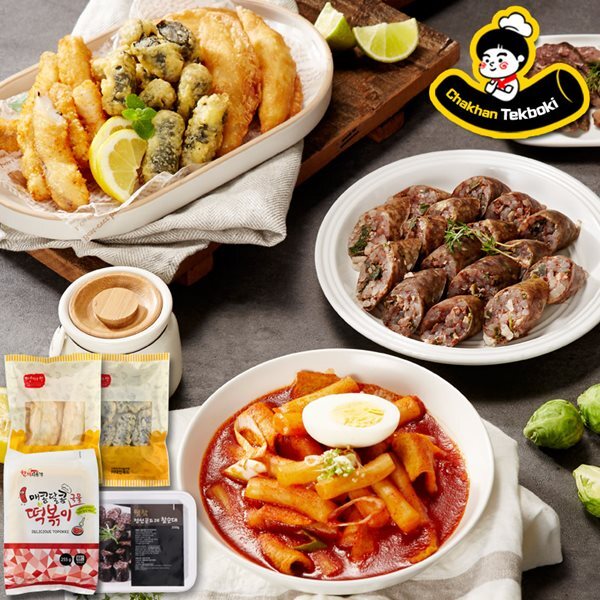 [착한시리즈] 매콤떡볶이 430g＋튀김3팩＋순대250g - 예스24